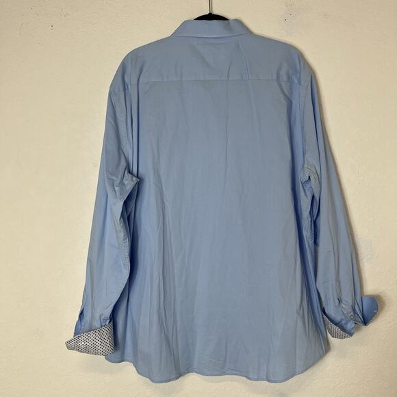 Alex Vando mens shirts light blue collared size XXL, cotton blend, classic - Picture 4 of 8
